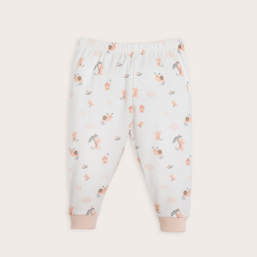 Bird Single Leggings White-Pink