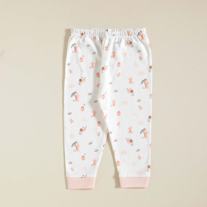 Bird Single Leggings White-Pink