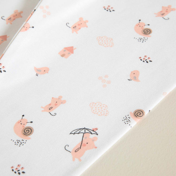 Bird Single Leggings White-Pink