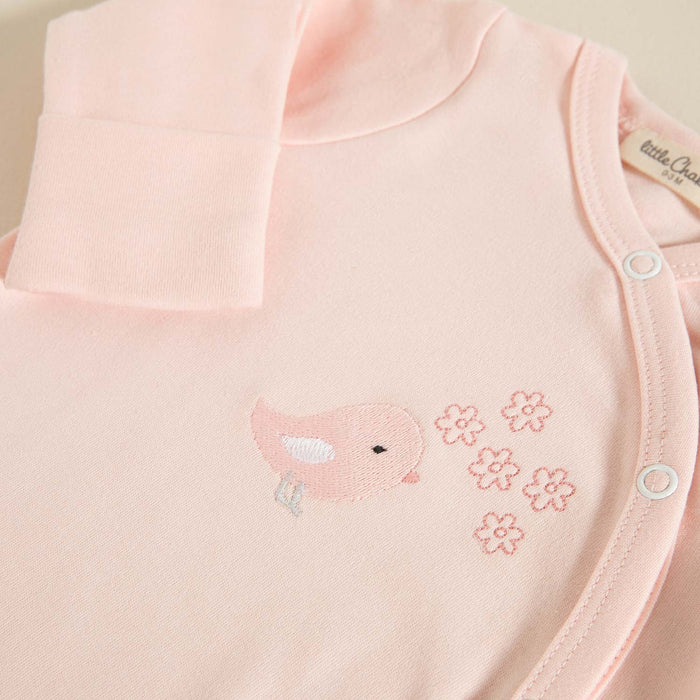 Bird Newborn Set 3Pcs White-Pink