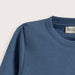 Bear Single Long Sleeve Tops Navy Blue