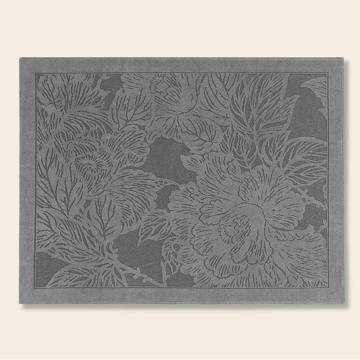 Floral Pure Cotton decorative Carpet 150x200 cm Grey