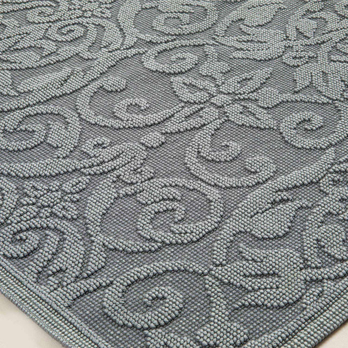 Arabesco Cotton decorative Carpet 150x200 cm Grey