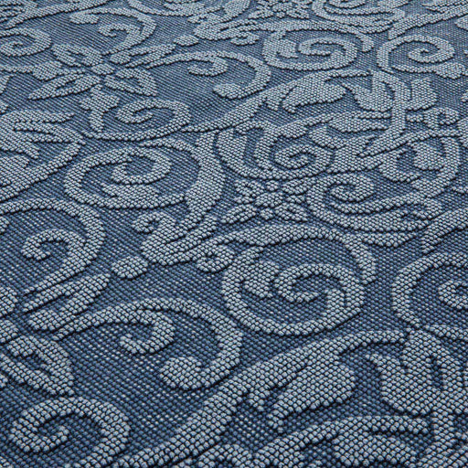 Arabesco Cotton decorative Carpet 150x200 cm MARINE BLUE