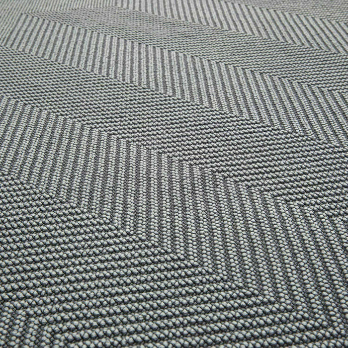 Zigzag Cotton decorative Carpet 150x200  cm Grey