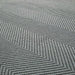 Zigzag Cotton decorative Carpet 150x200  cm Grey