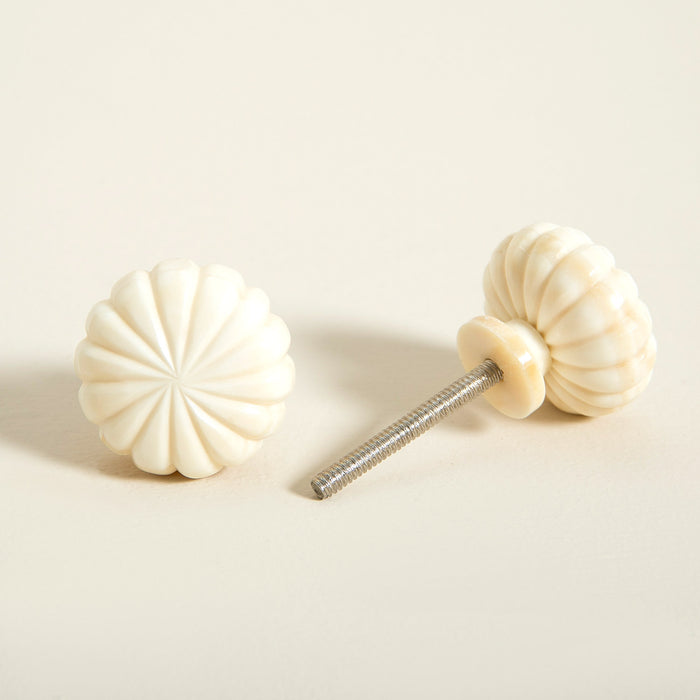 Fiore  Door Knob Set of Two Natural