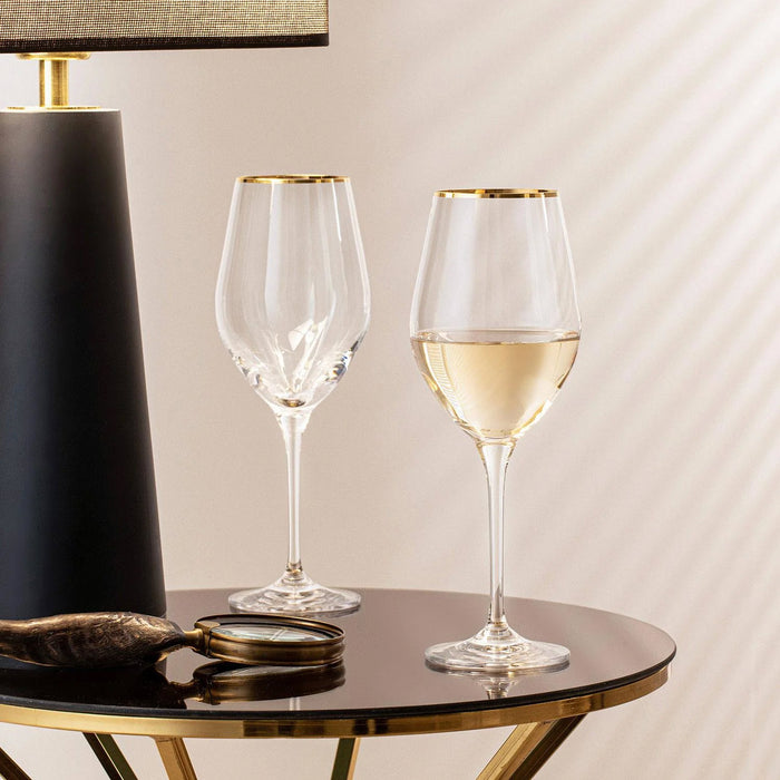 Chamonix White Wine Glass Gold STANDART