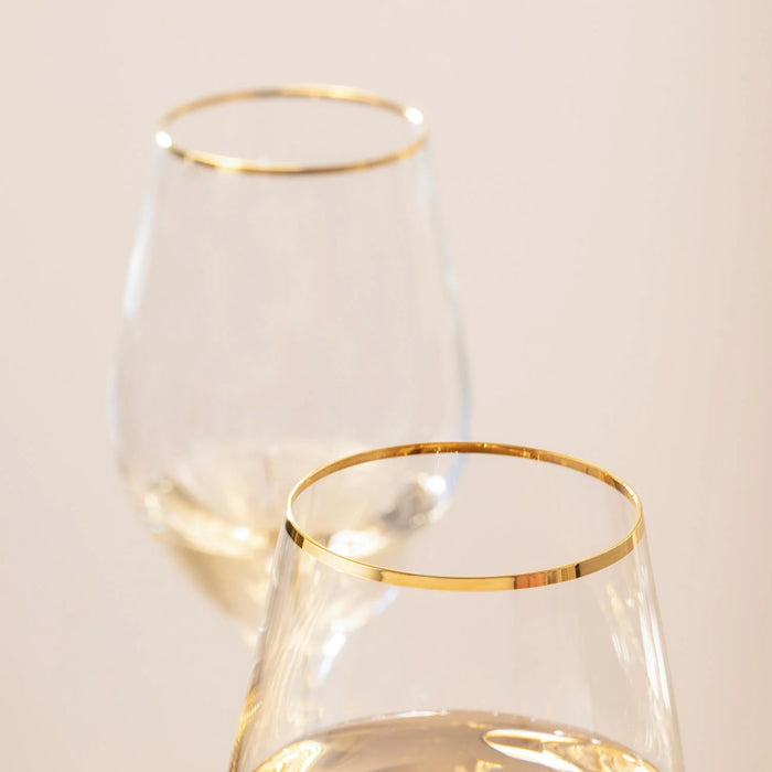 Chamonix White Wine Glass Gold STANDART