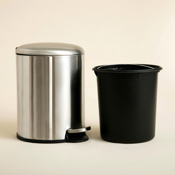 Belgi Waste Bin 12  Lt Silver