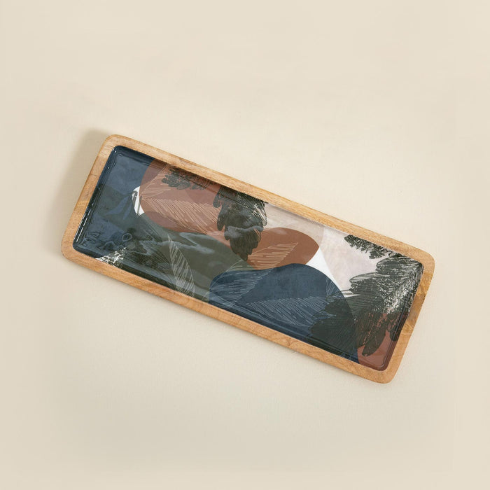 Renature Rectangular Serving Plate 33x12 Cm Natural