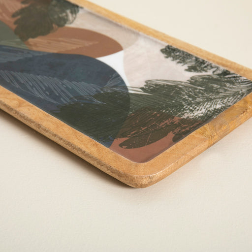 Renature Rectangular Serving Plate 33x12 Cm Natural