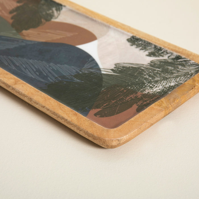 Renature Rectangular Serving Plate 33x12 Cm Natural