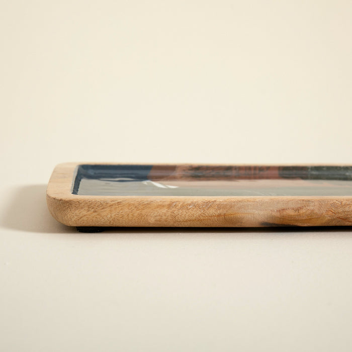 Renature Rectangular Serving Plate 33x12 Cm Natural