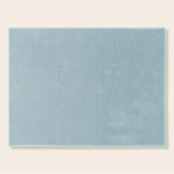 Geo Pure Cotton decorative Carpet 150x200 cm Light Blue