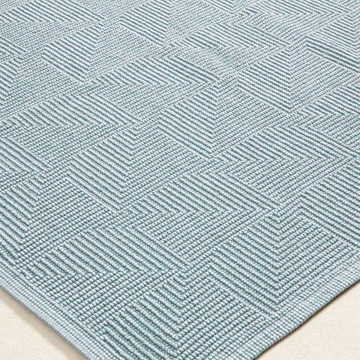 Geo Pure Cotton decorative Carpet 150x200 cm Light Blue