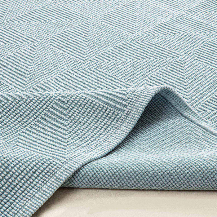 Geo Pure Cotton decorative Carpet 150x200 cm Light Blue