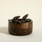 Round Bowl With Acorn Decor Natural