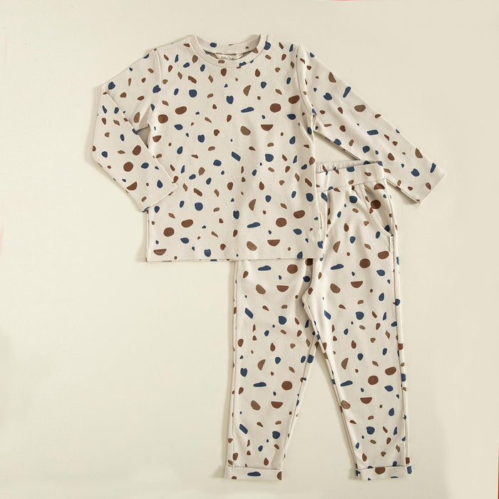 Abstract Top&Bottom 2-Pieces Set Stone