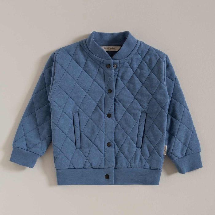 Abstract Bomber Jacket indigo