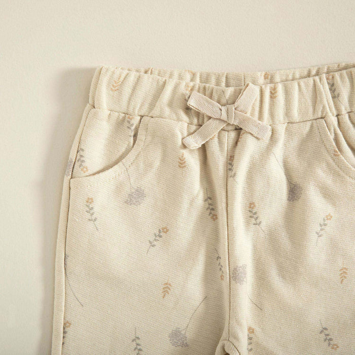 Hug Me Floral Sweatpant Beige