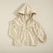 Hug Me Floral Zip-Up Hoodie Beige