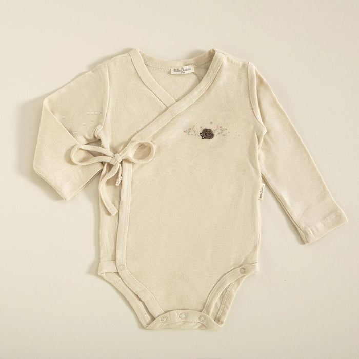 Hug Me Bodysuit With Embroidery Beige