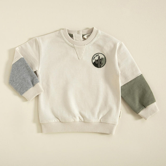 Kaktüs Embroidery Sweatshirt Ecru