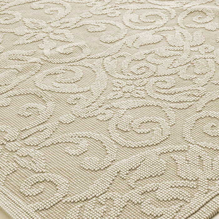 Arabesco Cotton decorative Carpet 150x200 cm Cream