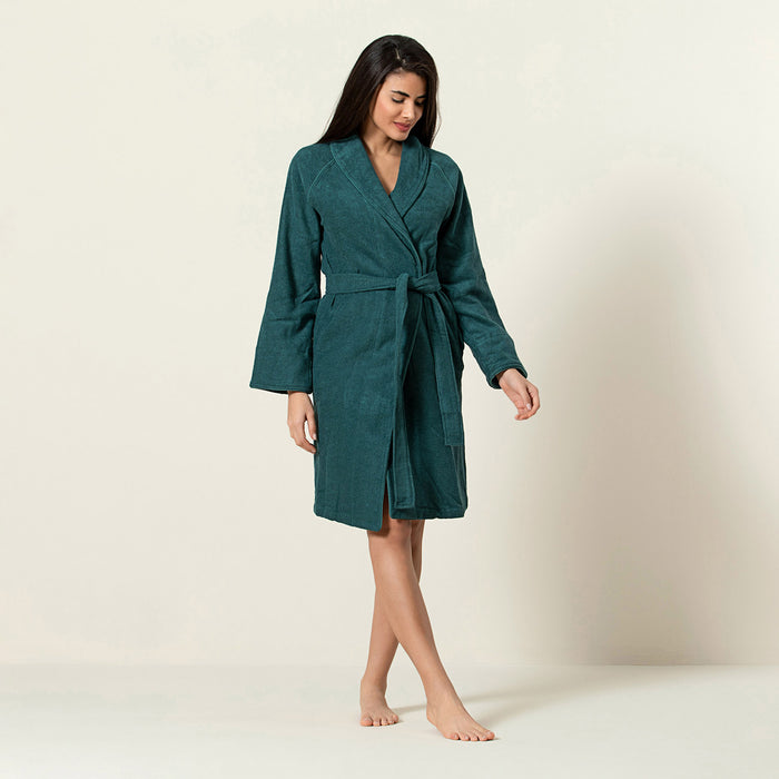 Solid Bamboo Unisex Bathrobe Green