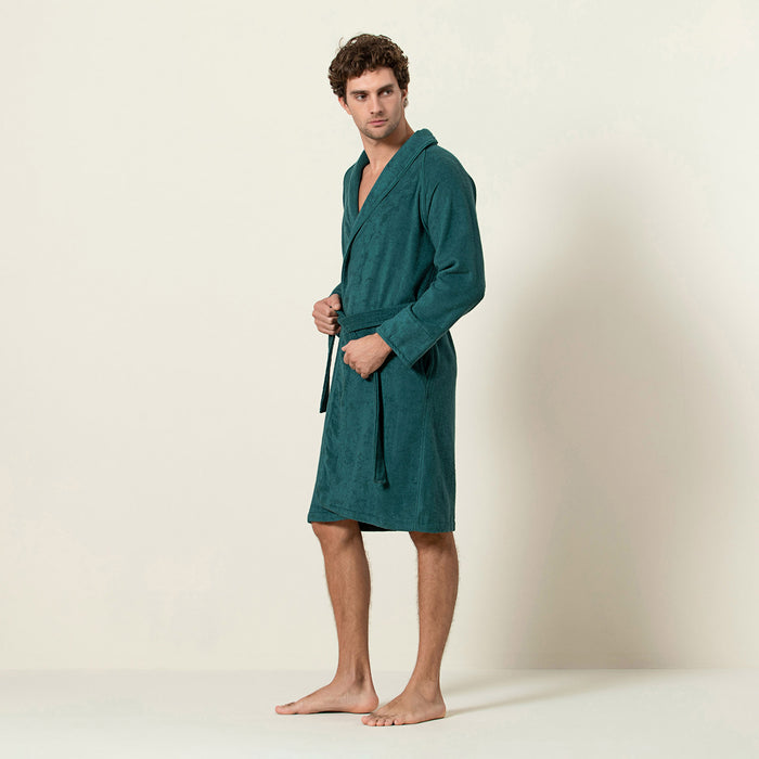 Solid Bamboo Unisex Bathrobe Green