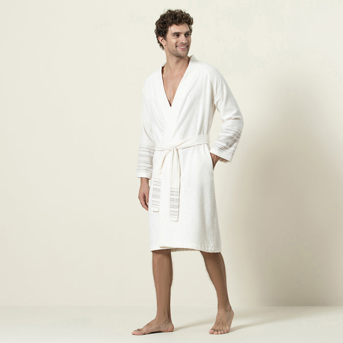 Derin Bamboo Unisex Bathrobe Ecru-Beige