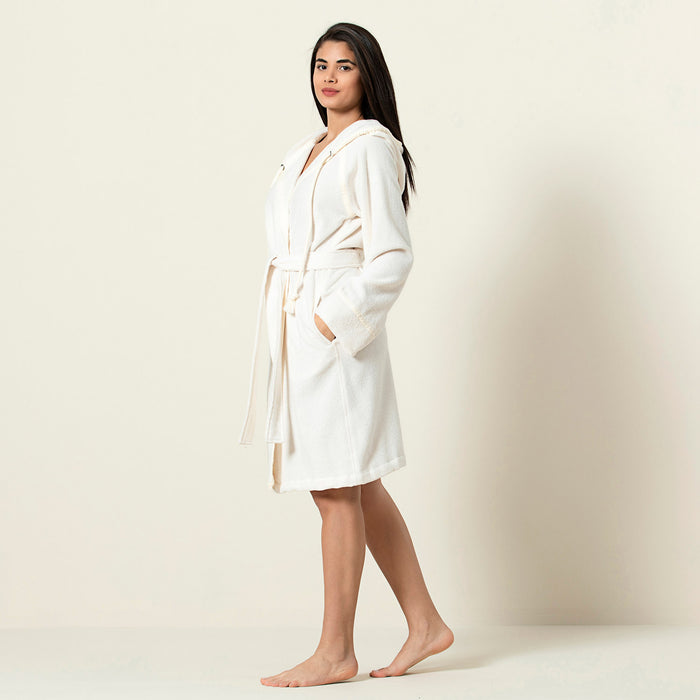 Ferme Unisex Bathrobe Ecru