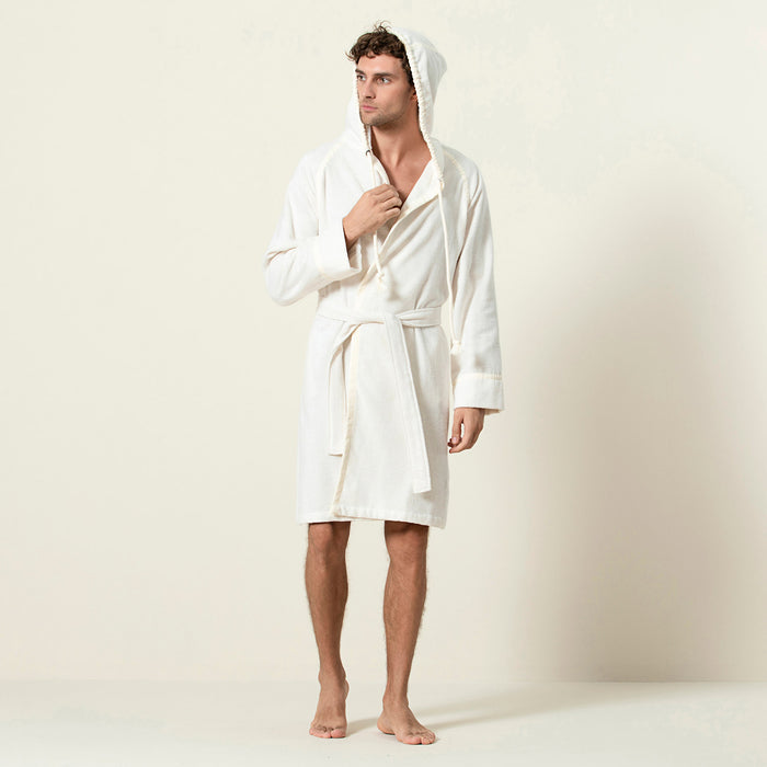 Ferme Unisex Bathrobe Ecru