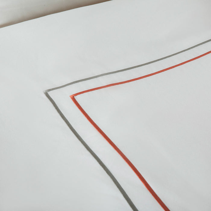 Geo Duvet Cover Set Double Size 200x220 cm Ecru