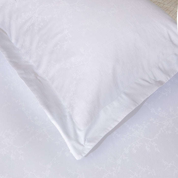 Veludo Duvet Cover Set Extra King 230x220 cm White