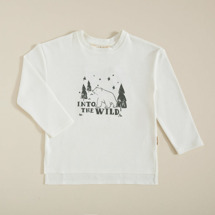 Nordic Printed Sweatshirt Ecru