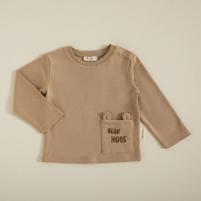 Baby Bear Pocket Printed Tshirt Brown