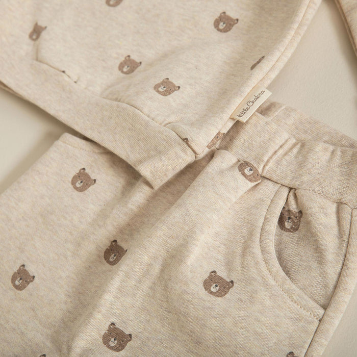 Baby Bear T-shırt Sweatpants Set Beige