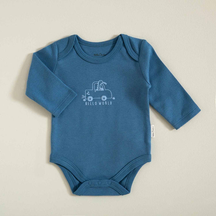 Dino Newborn Printed Body indigo