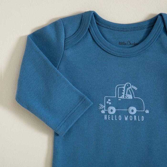 Dino Newborn Printed Body indigo