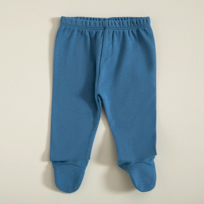 Dino Newborn Footed Pants indigo