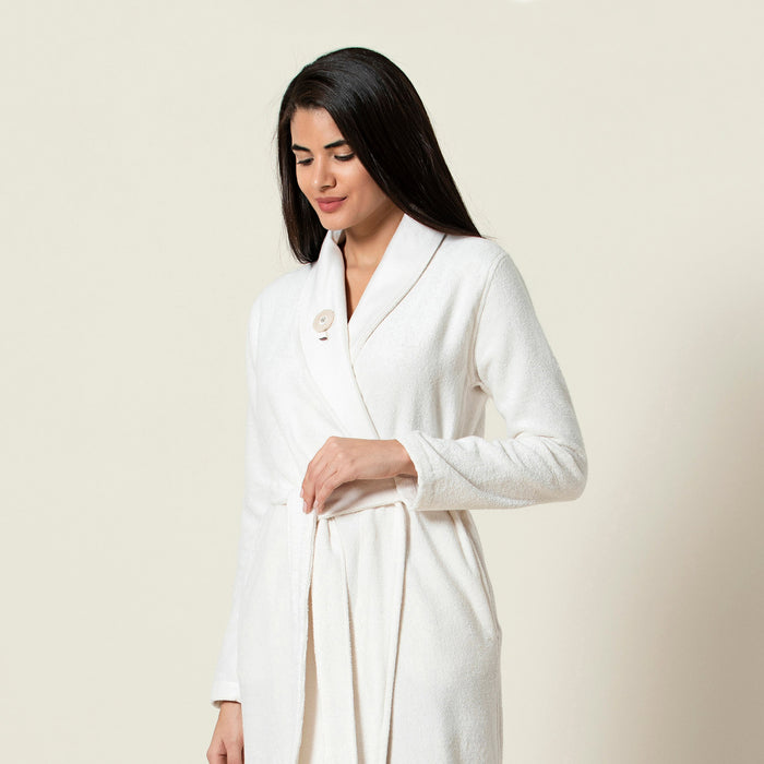 Ladina Women Bathrobe Ecru