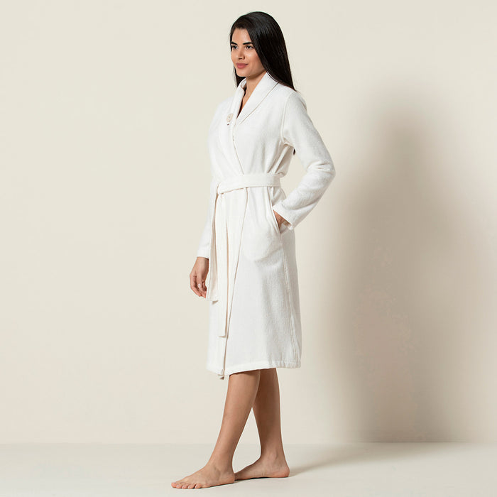 Ladina Women Bathrobe Ecru