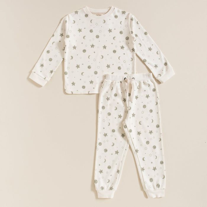 Pyjama Set Printed Ecru