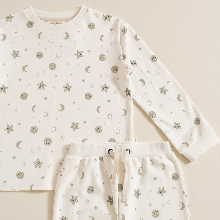 Pyjama Set Printed Ecru