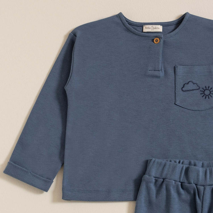 Pijama Set With Pocket Navy Blue