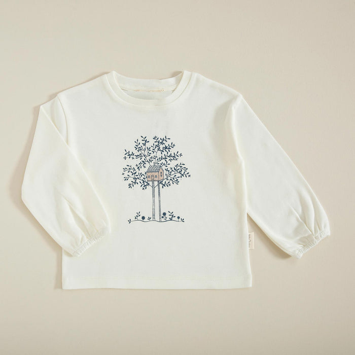 Tiny House Printed Sweatshirt Ecru