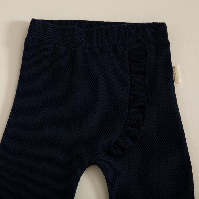 Tiny House Ruffled Pants Navy Blue