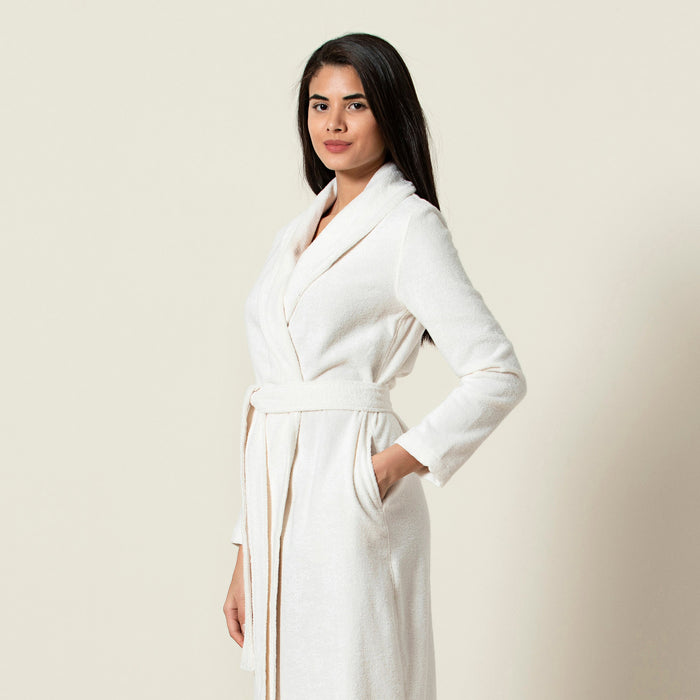 Kael Women Bathrobe Ecru